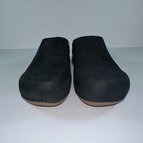 Dansko Giulia Clog Womens 39 (US 8.5-9) Black Milled Nubuck Slides Boho - Picture 3 of 13